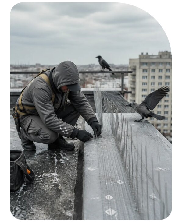 Защита от ворон под ключ в Лениногорске по цене от 5160 р. | Сенат-Лнр